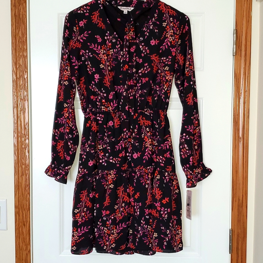 Nanette Lepore Flounce Mini Ruffle Skirt Dragonfruit Size 6  NWT